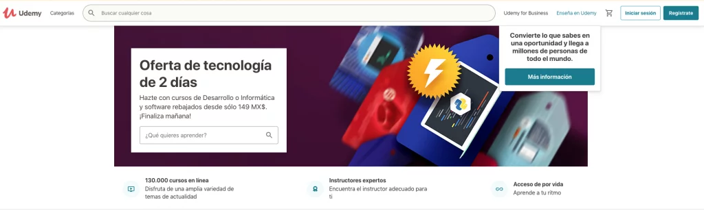 Ganar dinero por internet con Udemy