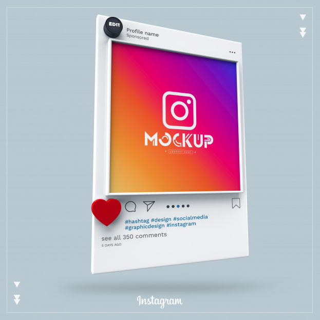 mockUp instagram isometrico