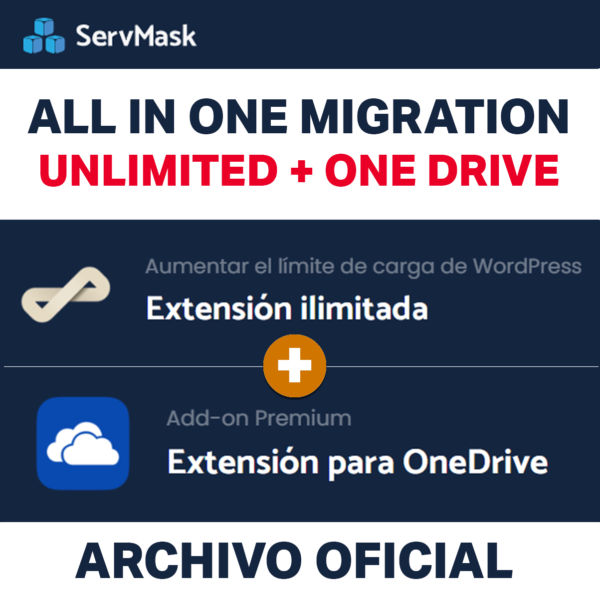 All In One Wp Migration Unlimited + Onedrive Extension
